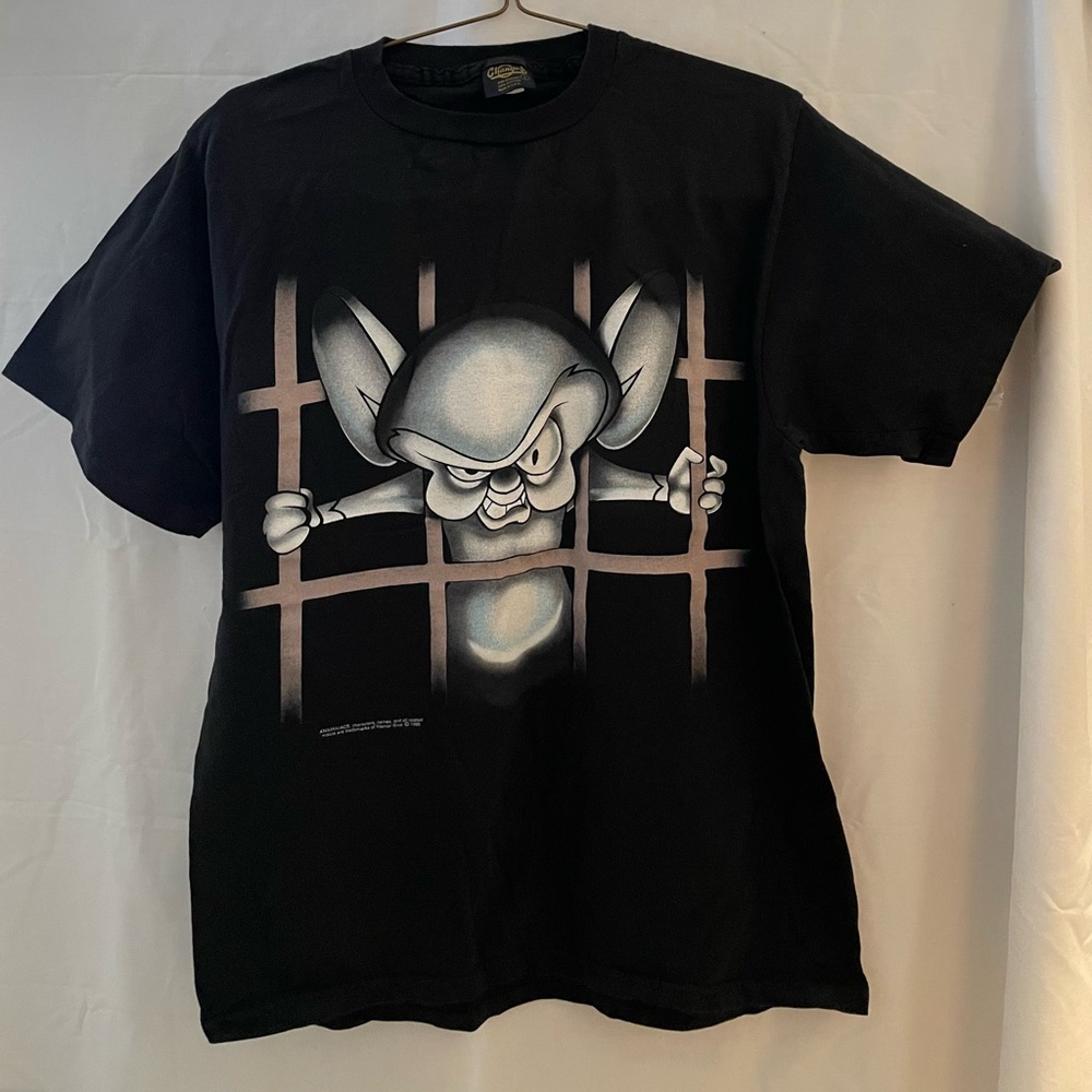 Pinky and the Brain on black Graphic T-Shirt